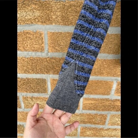 T By Alexander Wang Set Blue Striped Long Sleeve Sweatshirt and shorts XS - Picture 7 of 13